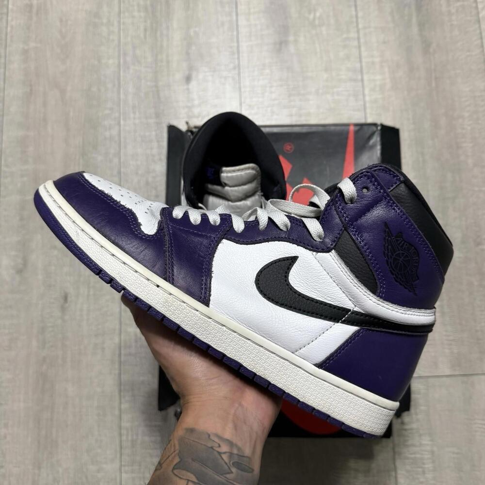 Nike Air Jordan 1 Retro OG High 2.0 Court Purple 555088 500 Size 11.5 men - Picture 3 of 11